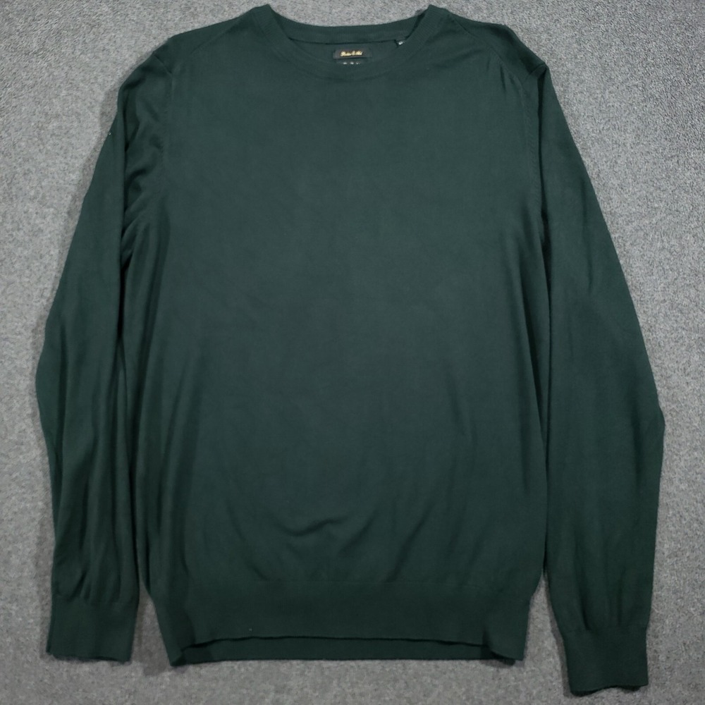 Porter And‎ Ash Knit Sweater Mens XL New Green Super Soft Viscose Stretch Crew